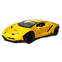 Машинка металева Lamborghini LP 770-4 АвтоЕксперт Ламборгіні жовта світло звук відкр двері багажник капот 20*8*5 см (GT-01260), фото 3