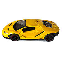 Машинка металева Lamborghini LP 770-4 АвтоЕксперт Ламборгіні жовта світло звук відкр двері багажник капот 20*8*5 см (GT-01260), фото 5