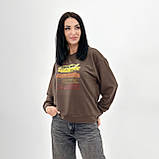 Демісезонний жіночий світшот з принтом однотонний базовий світшот жіночий спортивний світшот для повних жінок, фото 7