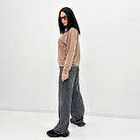 Демісезонний жіночий світшот з принтом однотонний базовий світшот жіночий спортивний світшот для повних жінок, фото 5