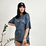 Зручна жіноча футболка оверсайз у принт мікі якісна турецька футболка варенка повсякденна на літо, фото 6