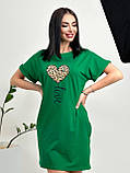 Повсякденне жіноча сукня великих розмірів коротка сукня на кожен день красива літня сукня міні легка, фото 4