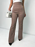 Стильні класичні штани жіночі з високою талією батальні брюки класика довгі ділові брюки батал, фото 2