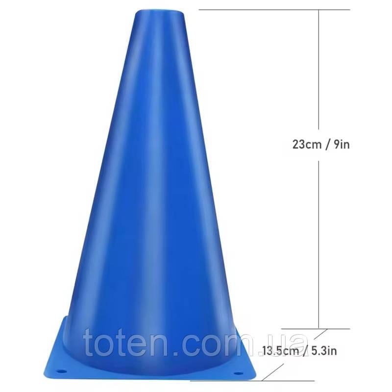 Конус спортивний для тренувань 10 шт у комплекті розмір 18 см CZST-110A топ, фото 1