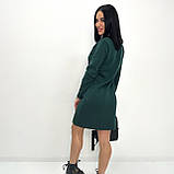 Пряма жіноча сукня міді на флісі з принтом тепла в спортивному стилі, фото 8