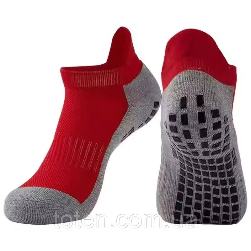 Шкарпетки короткі з антиковзаючим покриттям на підошві CZST-322 червоні, розмір L топ, фото 1