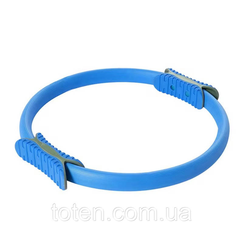 Кільце для занять пілатесом, діаметром 38 см, блакитний топ, фото 1