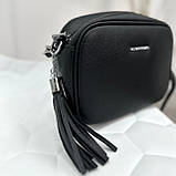 Стильна жіноча сумка маленька крос боді з плечовим ременем міні сумка через плече сумка клатч з екошкіри, фото 3