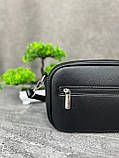 Стильна жіноча сумка маленька крос боді з плечовим ременем міні сумка через плече сумка клатч з екошкіри, фото 4