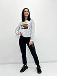 Демісезонний жіночий спортивний костюм двійка штани та кофта повсякденний прогулянковий, фото 8