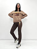 Демісезонний жіночий спортивний костюм двійка штани та кофта повсякденний прогулянковий, фото 2