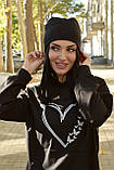 Красива жіноча ангорова шапка біні тонка зимова шапка весняний жіночий головний убір демісезонна шапка, фото 5