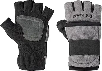 Рукавички Viking Fishing Ice Pro Gloves XL (fleece) 5 cut finger+cover grey-graphite