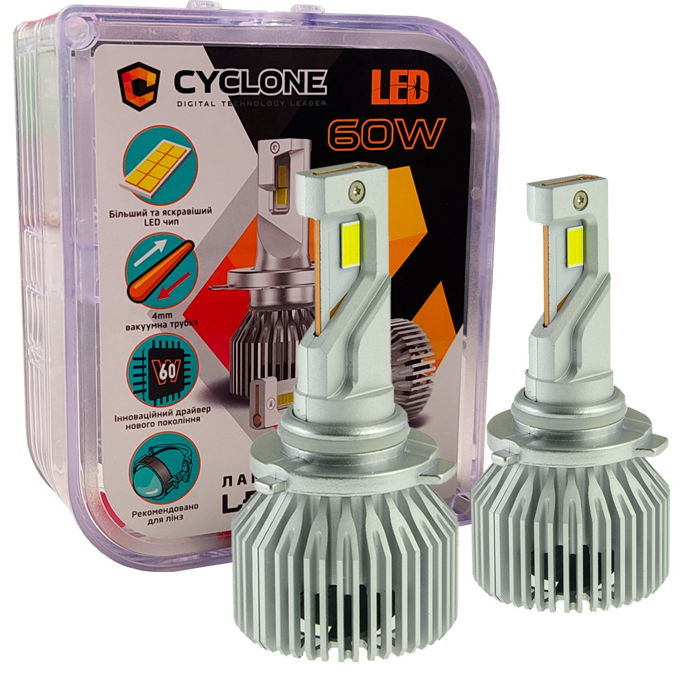 Лампа світлодіодна для фар Cyclone LED Type 49 HB3 6000K 17500LM 2 шт комплект