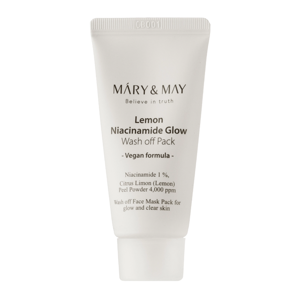 Маска для зайвої якості Mary & May Wash off Pack — Lemon Niacinamide Glow (30 g)