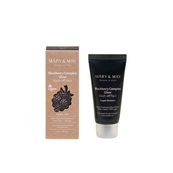 Маска для зайвої якості Mary & May Wash off Pack — Blackberry Complex Glow (30 g)