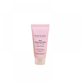 Маска для зайвої якості Mary & May Wash off Pack — Rose Hyaluronic Hydra (30 g)