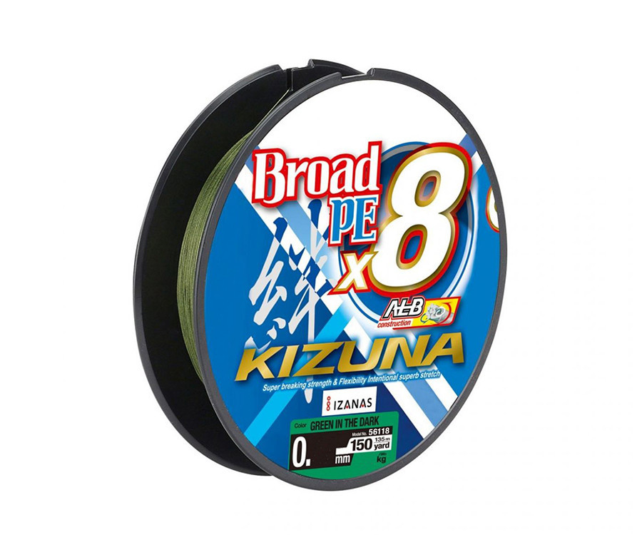Шнур Owner Kizuna Broad PEx8 150 м 0.10 mm 4.1kg 9lb