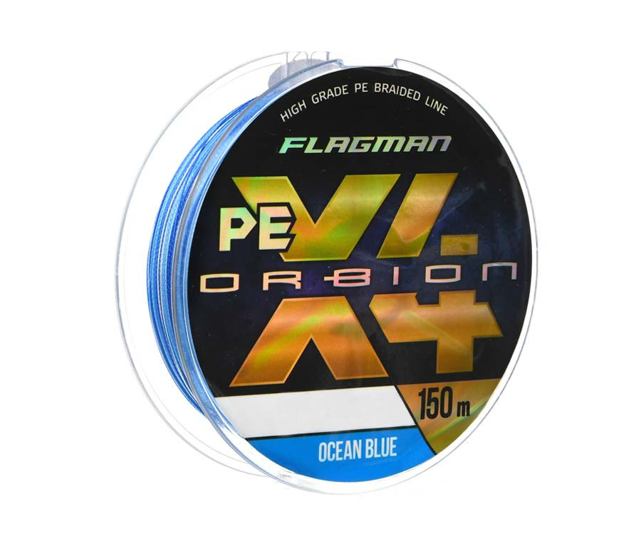 Шнур Flagman Orbion PE X-4 150м 0.06 мм 2,7 кг 6lb Ocean Blue
