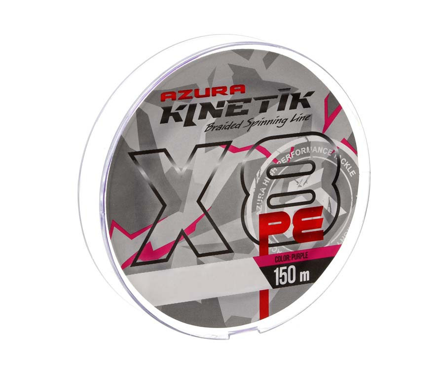 Шнур Azura Kinetik X8 Purple 0.205мм #1.5 11.8 кг 26lb 150m