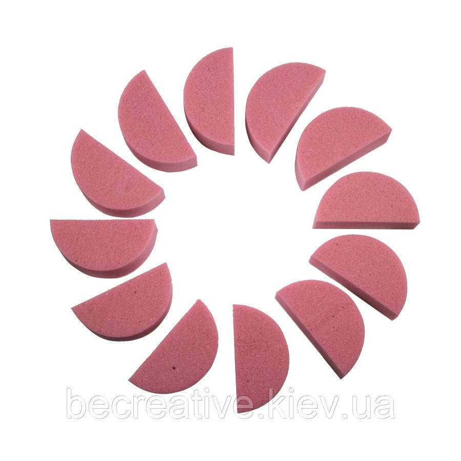 Набір полукруглих спонжів TAG для аквагриму, 12 шт.