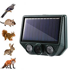 Відлякувач тварин, птахів, кажанів на сонячній батареї MS-211, ультразвуковий відлякував диких тварин