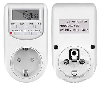 AL-06G електронна розетка з таймером (до 10А, 2300 Вт).