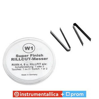 Ножі трапеціоподібні W1 для нарізування протектора 3-4 мм 20 шт S145/W1 Rillcut Німеччина
