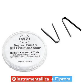 Ножі трапеціоподібні W2 для нарізування протектора 5-6 мм 20 шт S145/W2 Rillcut Німеччина