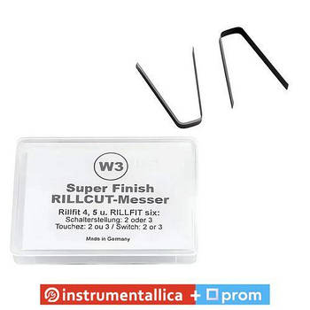 Ножі трапецієподібні W3 для нарізування протектора 6-8 мм 20 шт S145/W3 Rillcut Німеччина