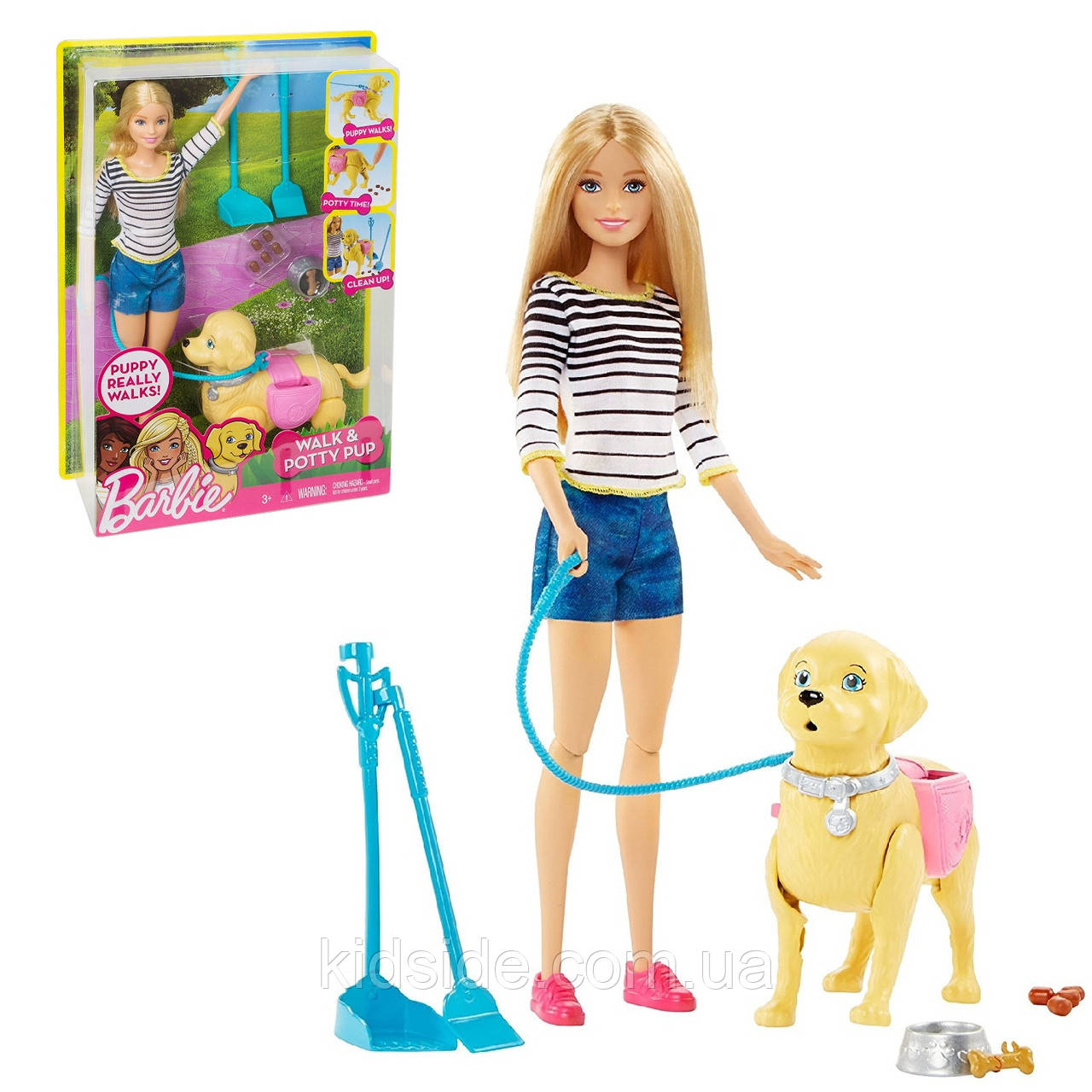 Barbie Walk and Potty DWJ68 Лялька Барбі Прогулянка з вихованцем