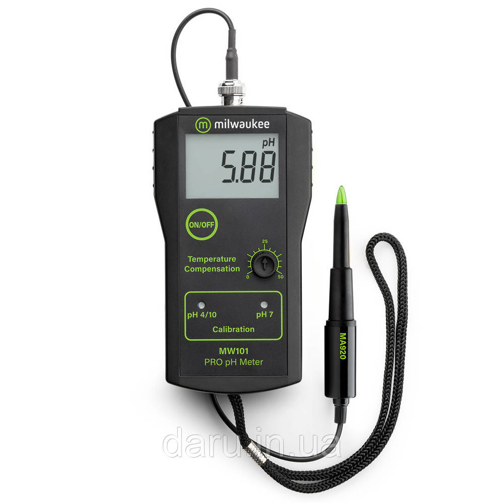 Професійний PH-метр Milwaukee MW101 — SOIL PRO 0.00-14.00pH ±0.02 pH, ручна кал., Угорщина
