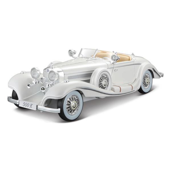 Автомодель Maisto 1936 Mercedes-Benz 500K Specialroadster 1:18 білий