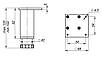 Ніжка регульована квадратна чорна 40х40мм h-100мм, фото 5