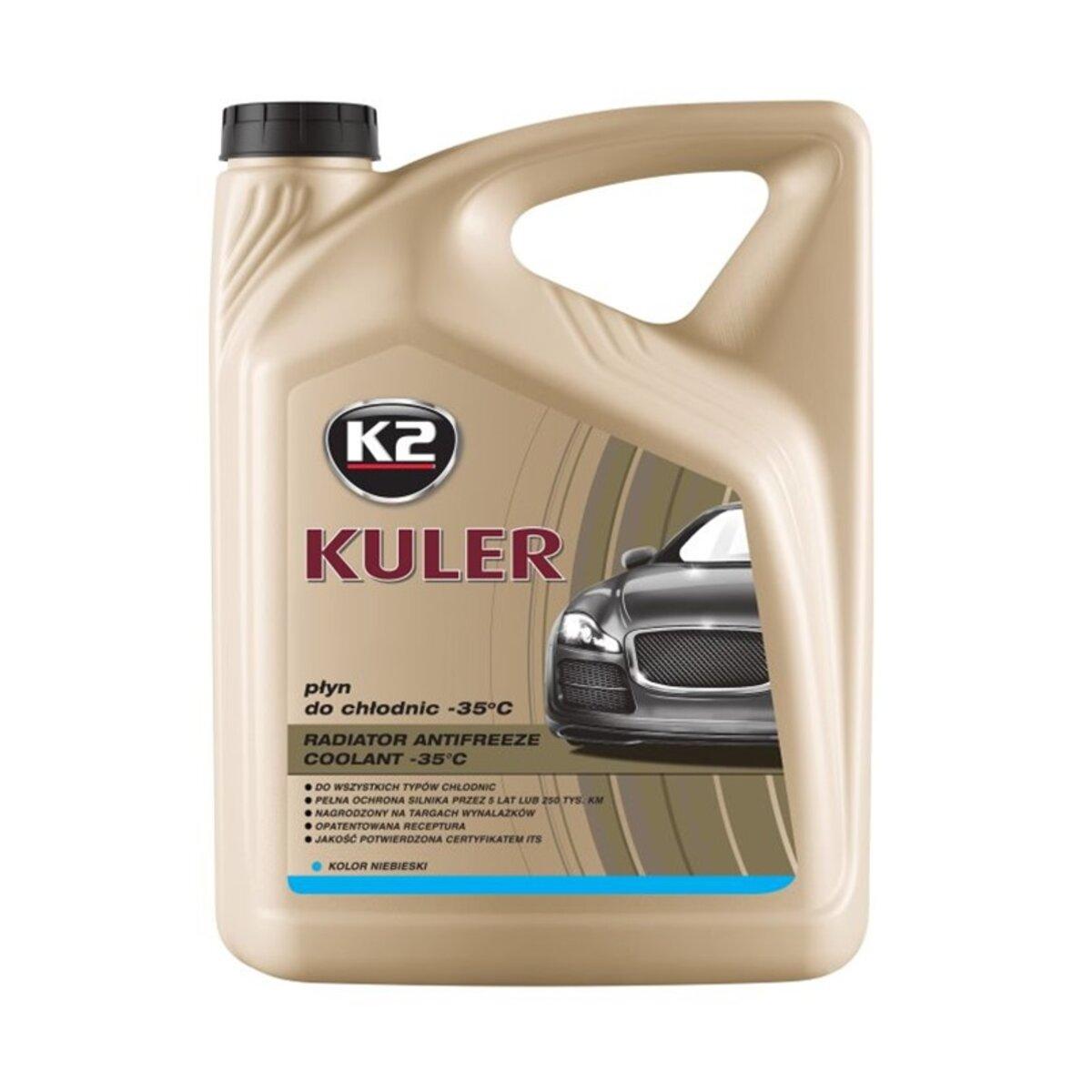 Антифриз K2 Kuler Long Life G11 -35°C блакитний готовий 5л, фото 1
