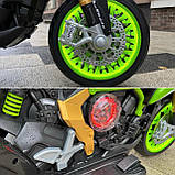 Дитячий електро мотоцикл двоколісний на акумуляторі Ducati 800 для дітей 3-8 років M 5827 Зелений, фото 9