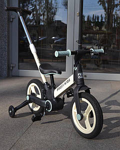 Дитячий велосипед трансформер з батьківською ручкою Profi Kids MB 1021 колеса 12" Білий