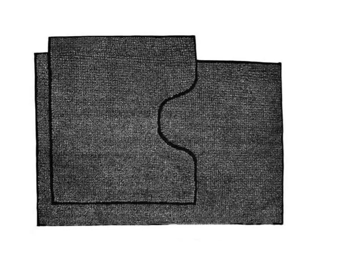 Набір килимків для ванни Dariana Standard Plus темно-сірий (60*50+60*90) (09335), фото 1