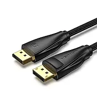 Кабель цифровий Vention DisplayPort v1.4 2m Black, 8K 60 Hz, 4K 144Hz, 2K 165Hz, 1080P 240Hz (HCCBH)