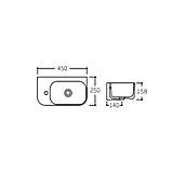 Раковина Qtap Tern 450х260х155 White QT17115117LWN, фото 3
