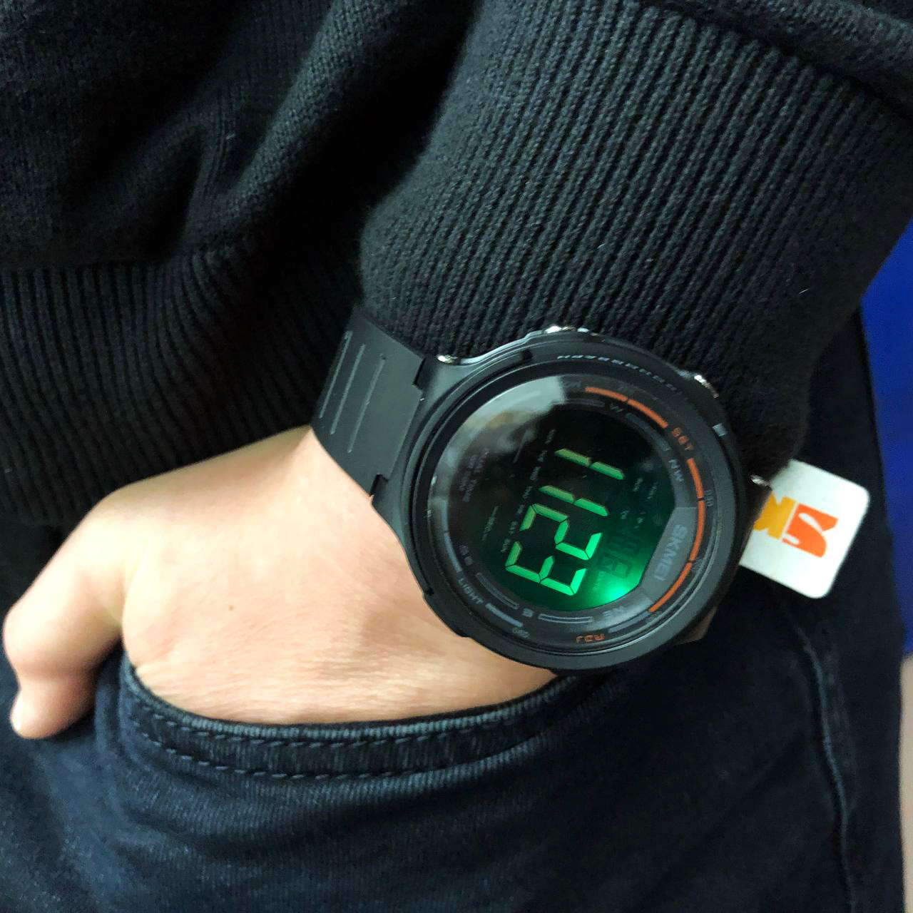 Брендові чоловічі годинники SKMEI 1841BK, Практичні спортивні чоловічі годинники Спецназ LI-31, фото 1