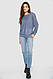Кофта жіноча з манжетами, колір джинс, 244R999, фото 2