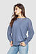 Кофта жіноча з манжетами, колір джинс, 244R999, фото 3