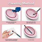 Ванночка для миття пензликів макіяжу складана (рожевий), фото 4