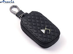 Чохол для ключів з карабіном Citroen NEW екошкіра Ромб