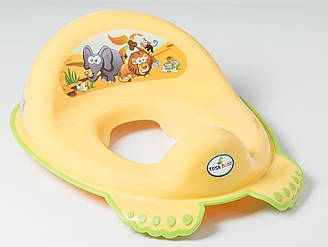 Туалетне сидіння "Сафарі" з гумками протиковзними (Жовтий)