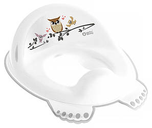Туалетне сидіння "Plus baby" з гумками протиковзними Маленька сова (Білий)