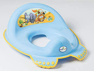 Туалетне сидіння "Сафарі" з гумками протиковзними (Синій)