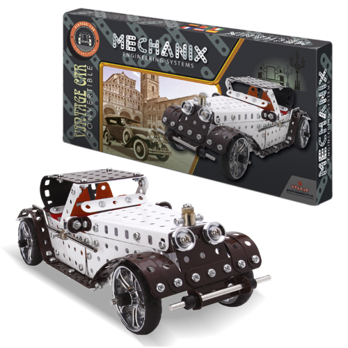 Металевий конструктор, розвиваючий "MECHANIX" Ретро автомобіль (353 елм.), фото 1