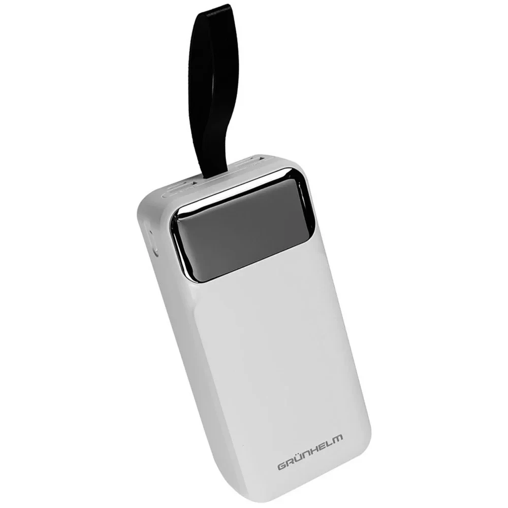 Зовнішній портативний акумулятор Grunhelm GP-30WQC 30000mAh White 22.5W
